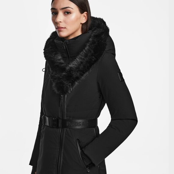 Rudsak MUSA WOMEN'S FITTED DOWN PARKA WITH REMOVABLE FAUX FUR - Picture 8 of 14